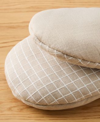 Gourmet Series Gridlines Mini Oven Mitts Set, Pack of 2