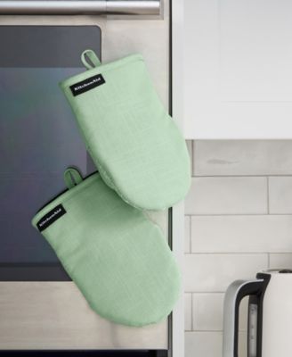 Gourmet Series Gridlines Mini Oven Mitts Set, Pack of 2