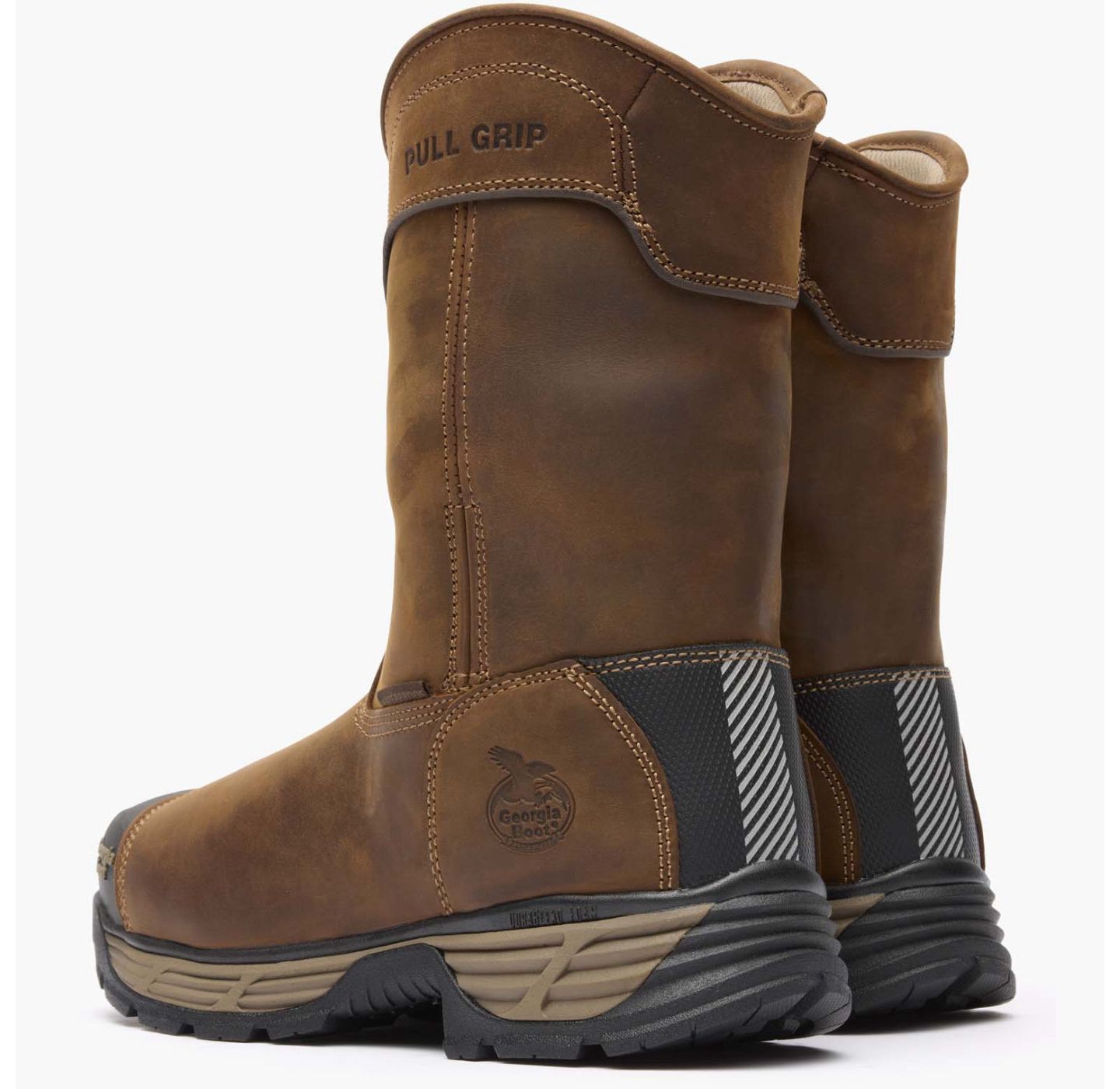 Мужские ботинки GEORGIA BOOT Durablend Edge 10" Waterproof Alloy Toe Pull On Work Boot, цвет: Коричневый — фото 4