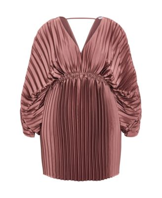 Plus Size Chloe Accordion Sleeve Pleat Dress