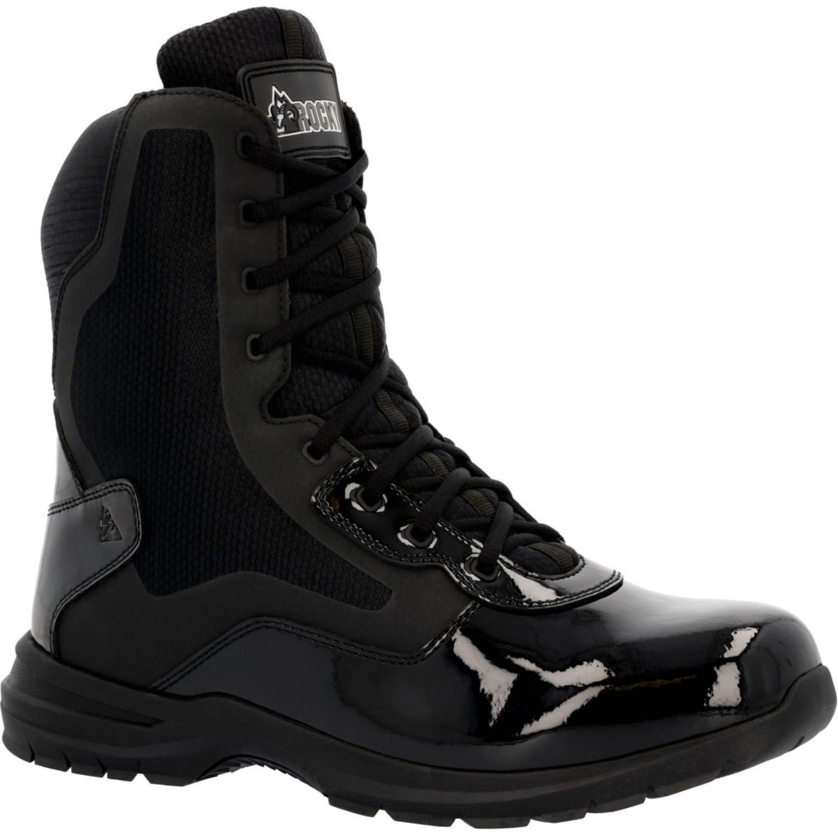 Men's Cadet 8&#x22; Black Side Zip Public Service Boot