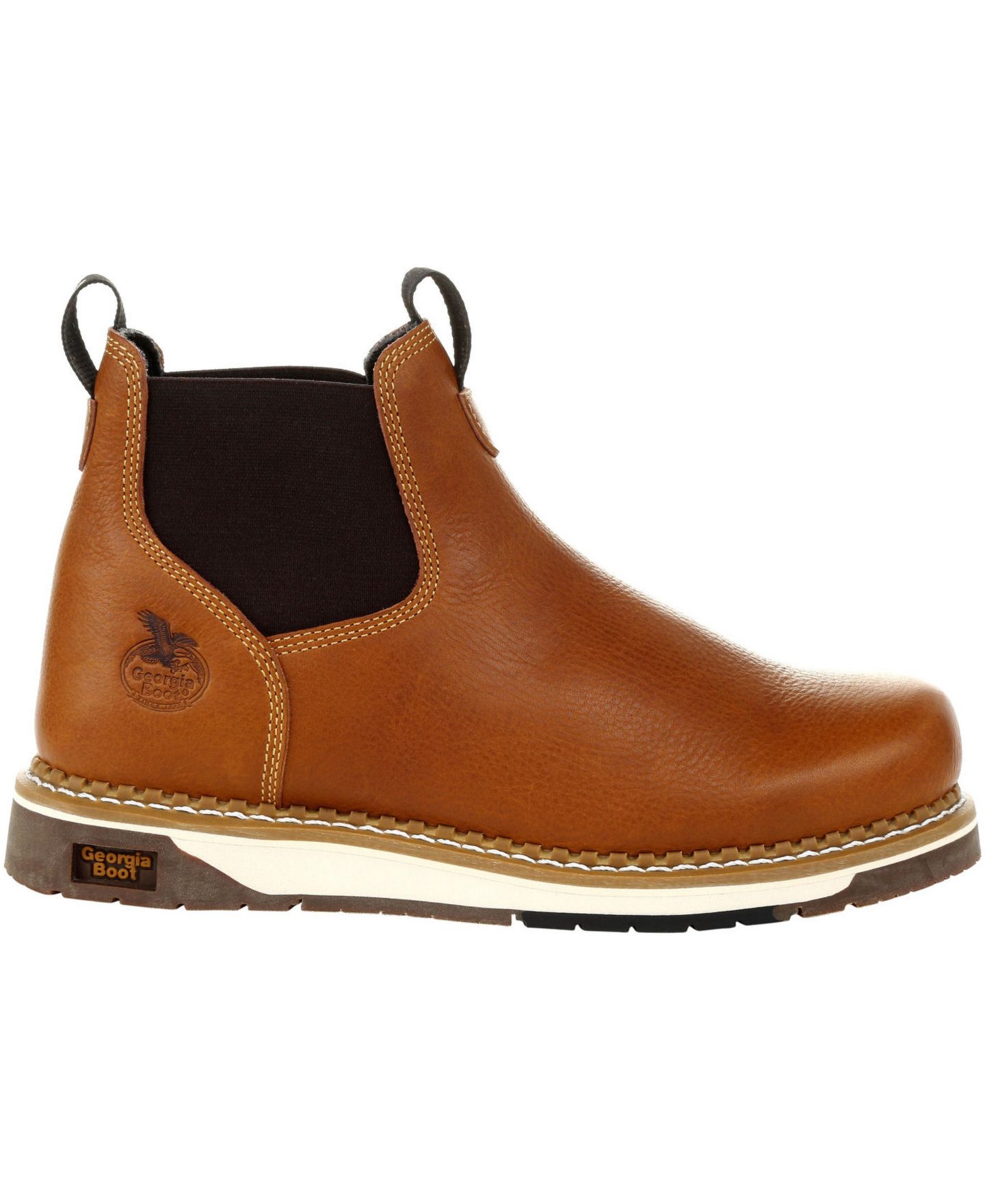 Мужские ботинки GEORGIA BOOT Amp LT Wedge Chelsea Work Boot, цвет: Коричневый — фото 1