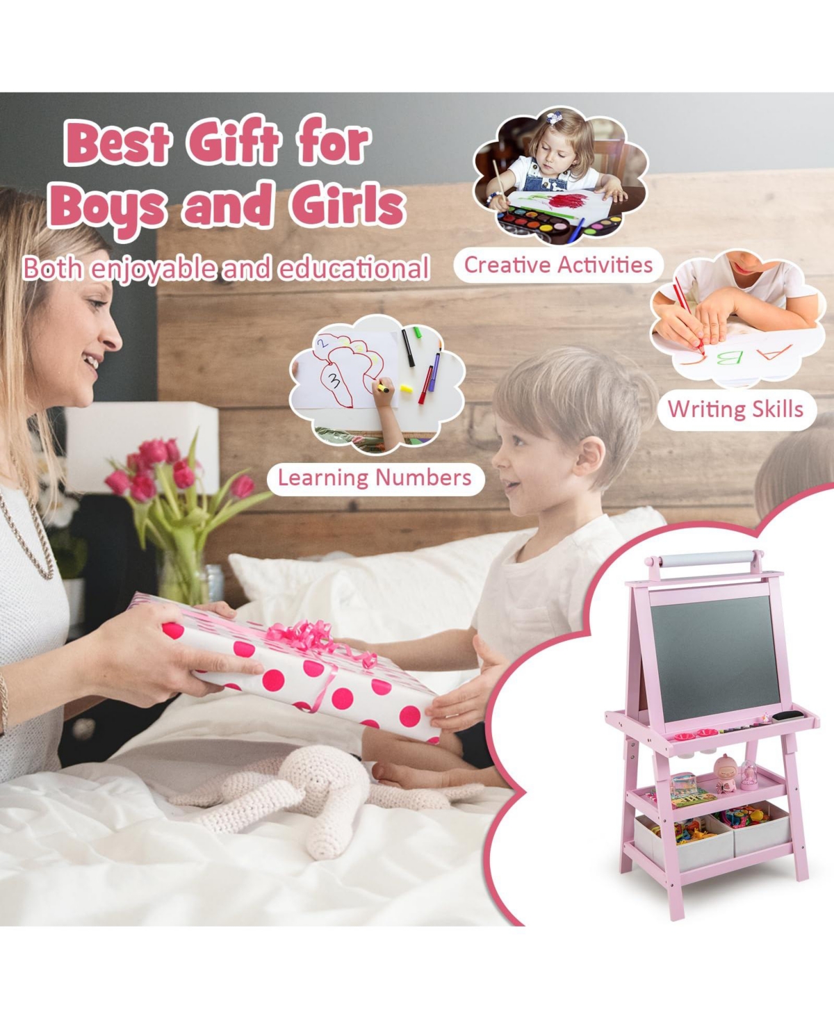 3 in 1 Double-Sided Storage Art Easel