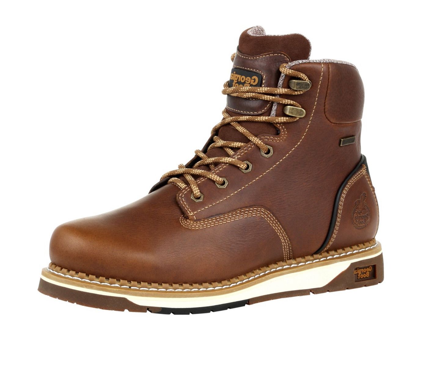 Мужские ботинки GEORGIA BOOT Amp LT Wedge Waterproof Work Boot, цвет: Коричневый — фото 3
