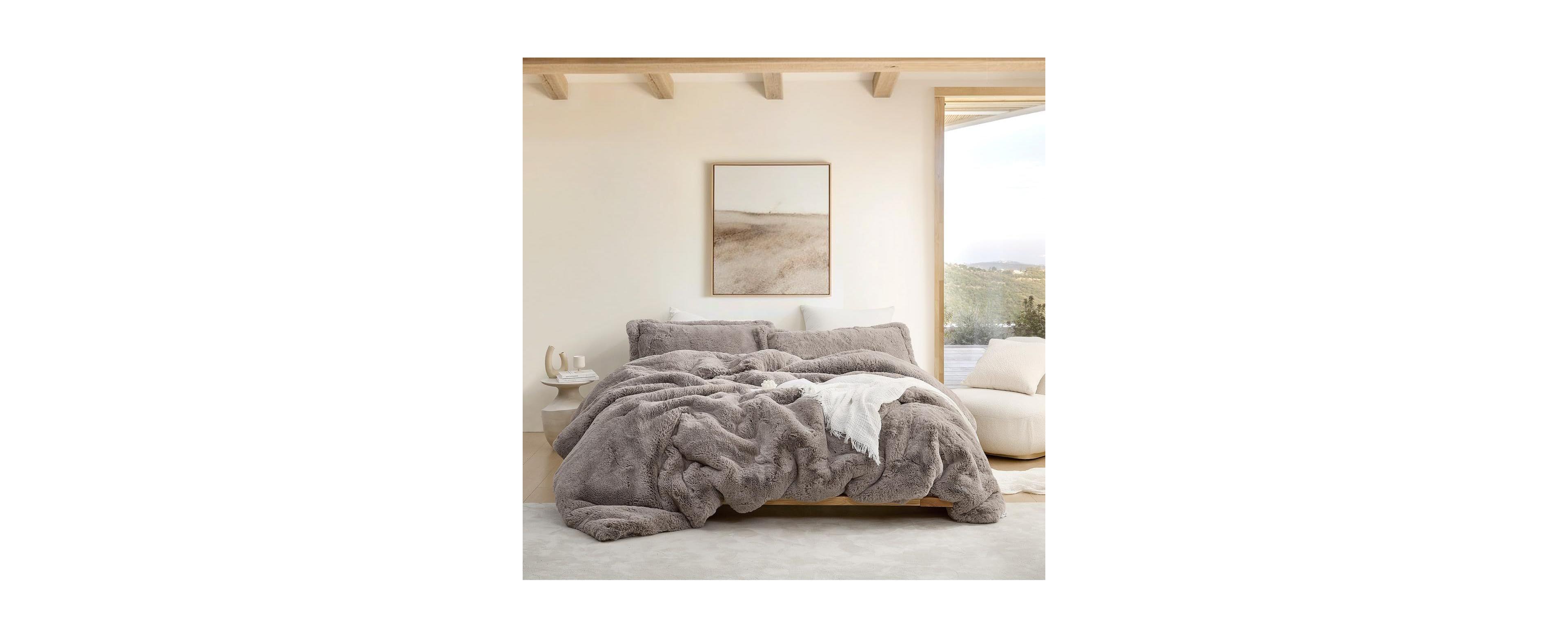 1253 Chunky Bunnies 2X - Coma Inducer Oversized Comforter Set - Taupewood , Super King