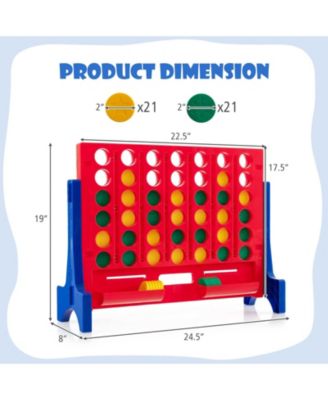 Jumbo 4-to-Score Connect Game Set with Carrying Bag and 42 Coins