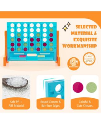 Jumbo 4-to-Score Connect Game Set with Carrying Bag and 42 Coins