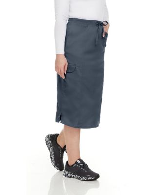 Women's Professional Stretch Five Pocket 'Debra' Scrub Skirt Scrubs, Wine, Large