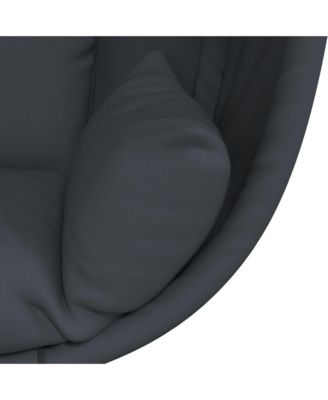 Hanging Egg Chair Anthracite Steel 45.3 x 26.0 x 76.0 in