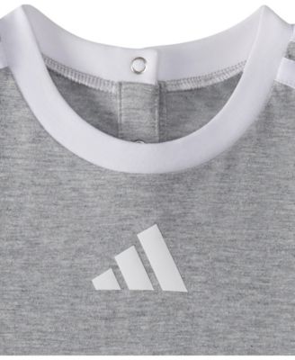 Baby Boys 3-Stripe Short Sleeve Logo Romper
