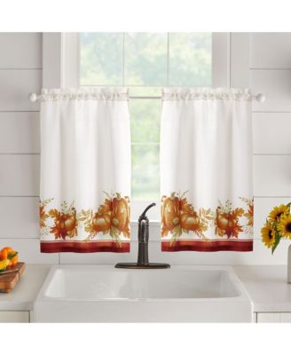 Autumn Pumpkin Grove Fall Kitchen Tiers and Valance 3-Piece Set