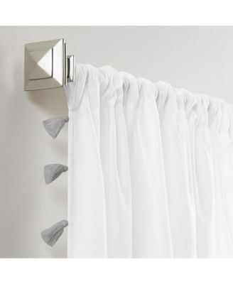 Bianca Semi-Sheer Window Curtain with Tassels