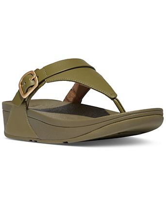 Women's Lulu Adjustable Leather Toe-Post Sandals