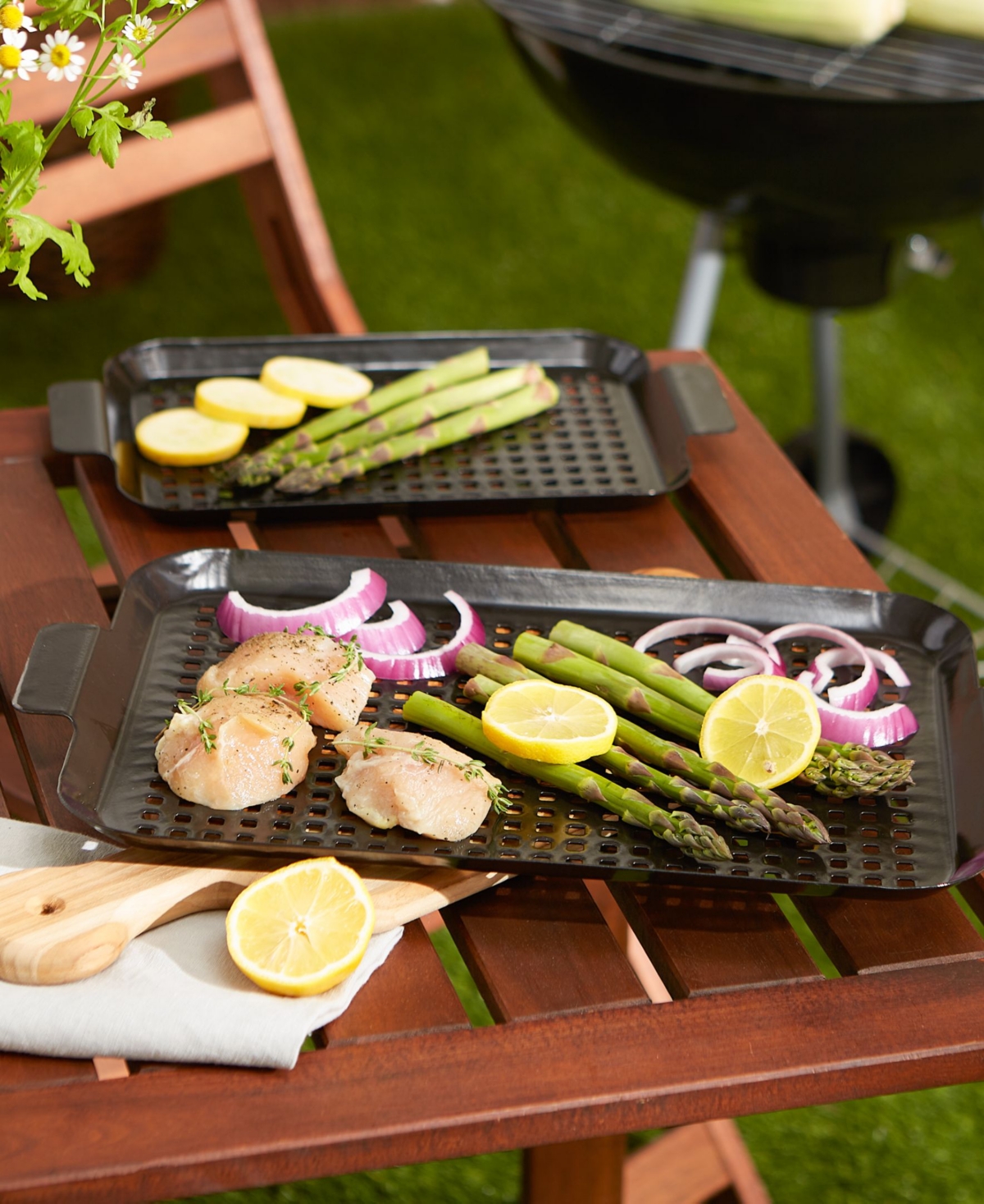 Shop Rsvp International Porcelain Coated Grill Topper, Set Of 2