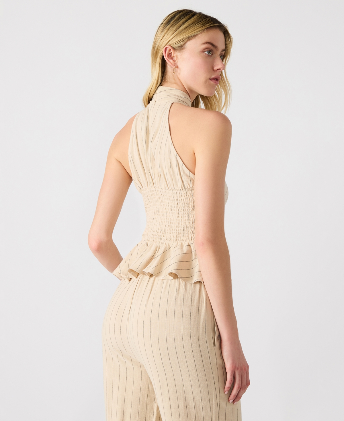 Steve Madden Kosta Peplum Halter Top