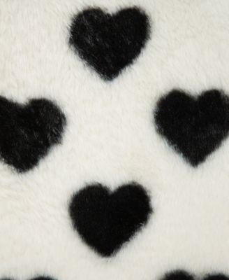 Baby Girls Hearts Faux-Fur Jacket, T-Shirt & Pants, 3 Piece Set