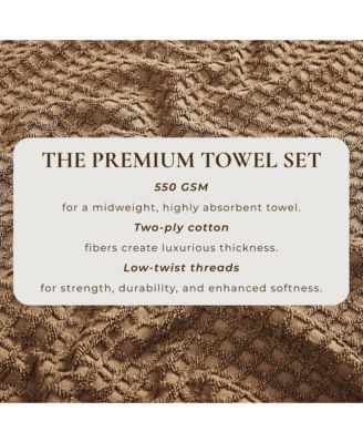 100% Cotton Diamond Waffle 2-Piece Oversized Bath Sheet Set, 35” x 68”