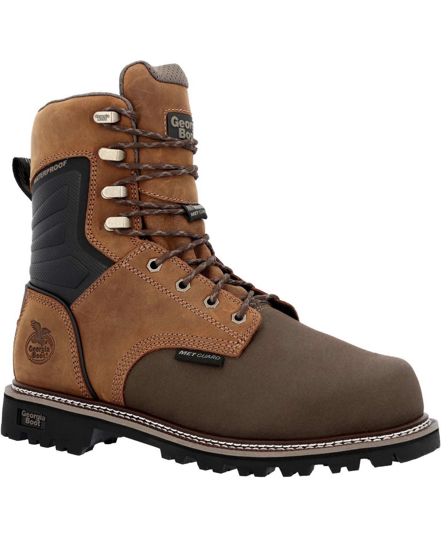 Мужские ботинки GEORGIA BOOT Brute Composite Toe Met Guard Waterproof Work Boot, цвет: Коричневый — фото 2