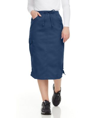 Women's Professional Stretch Five Pocket 'Debra' Scrub Skirt Scrubs, Wine, Large