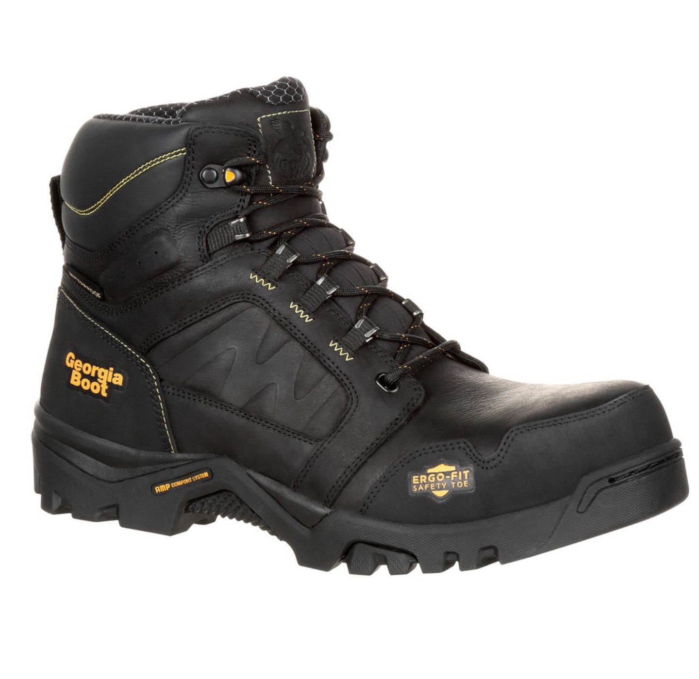Мужские ботинки GEORGIA BOOT Amplitude Composite Toe Waterproof Black Work Boot, цвет: Чёрный — фото 7