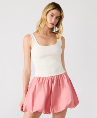 Steve Madden - Women's Linnea Mixed-Media Mini Dress