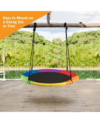 40 Inch Flying Saucer Tree Swing Outdoor Play for Kids