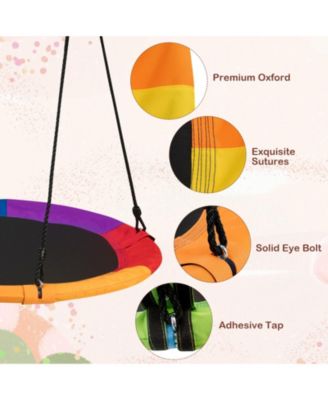 40-Inch Flying Saucer Tree Swing Outdoor Play Set with Adjustable Ropes Gift for Kids