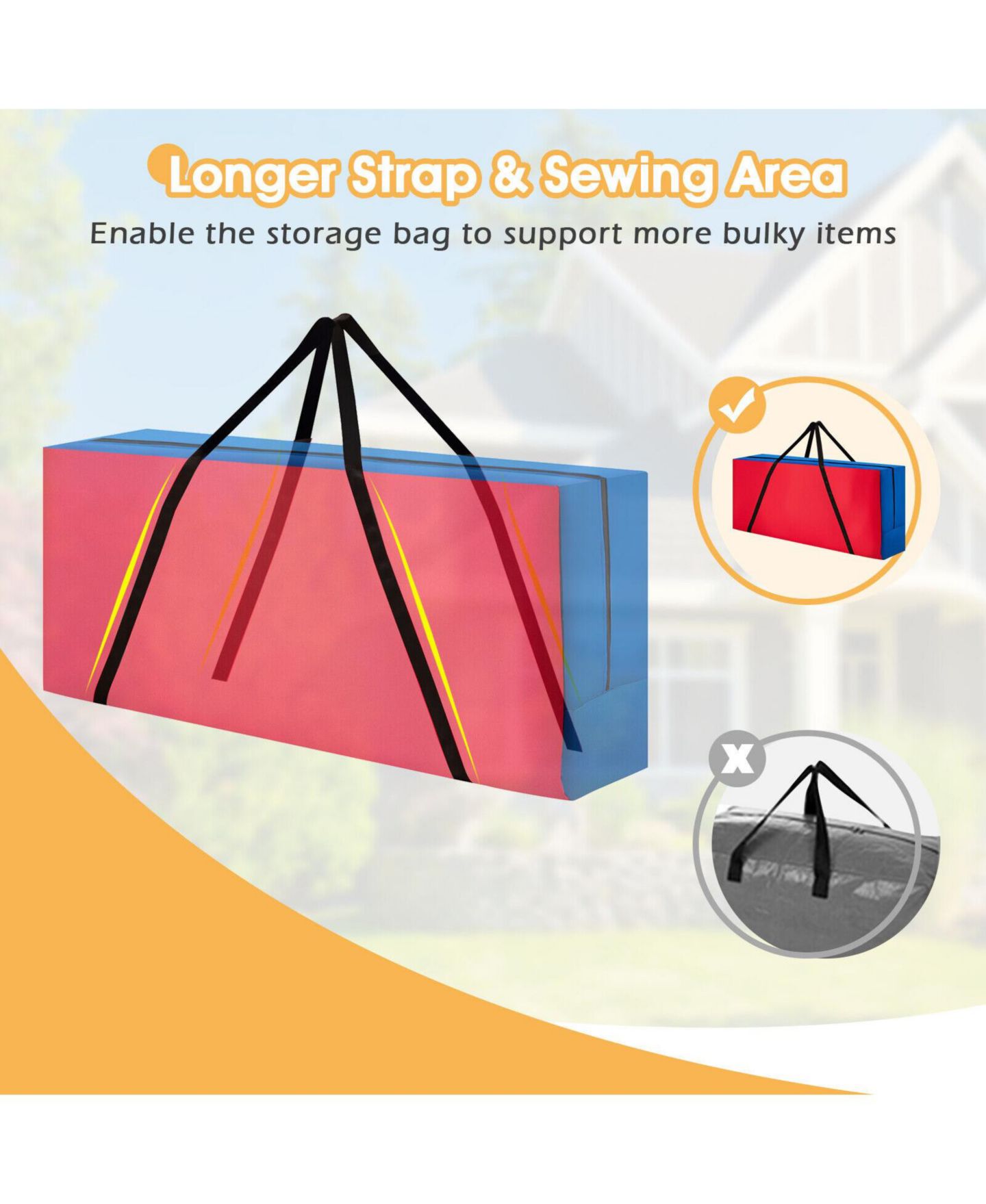 Детские игрушки Mecale 4 in a Row Game Carry Storage Bag with Durable Zipper, цвет: Красный — фото 3