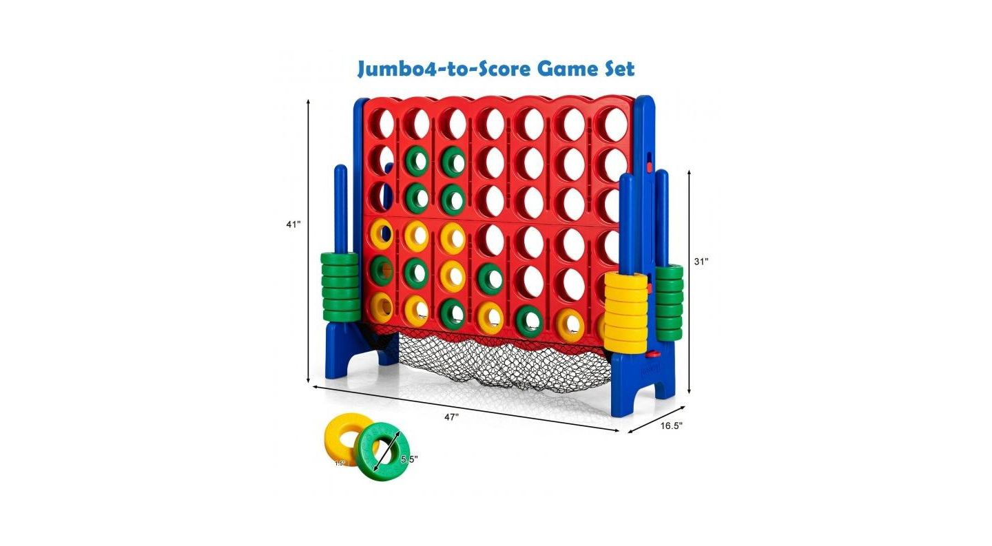 Детские игрушки Mecale 4-to-Score Giant Game Set with Net Storage, цвет: Красный — фото 6