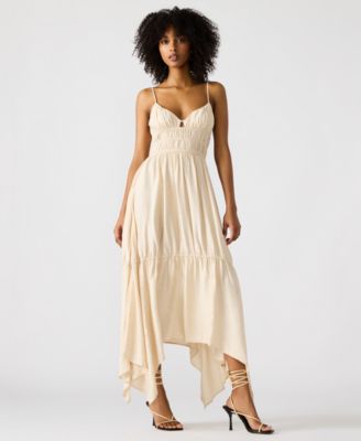Steve Madden - Women's Jackie Handkerchief-Hem Midi Dress