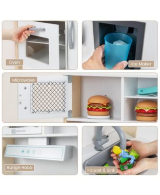 Wooden Pretend Play Kitchen Set for Toddlers