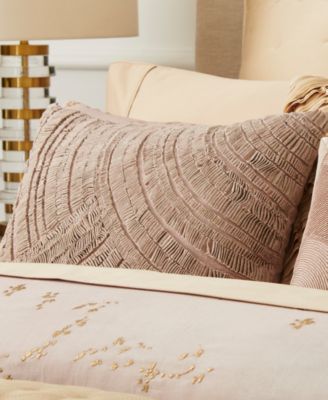 Foil Printed and Textured Decorative Pillow, 16" x 20"