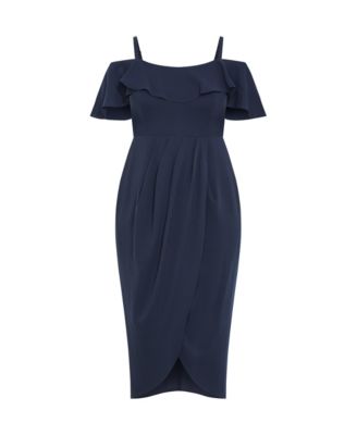 Women's Flirtation Drape Midi Dress