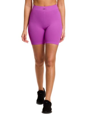 Women's Ribbed Solid-Color 6" Bike Shorts