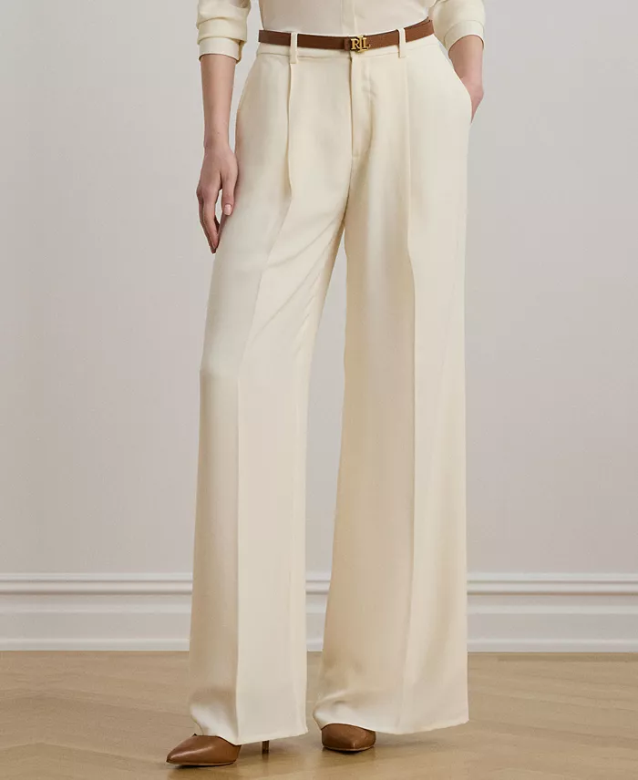 Women's Double-Faced Georgette Wide-Leg Pants - thumbnail 9