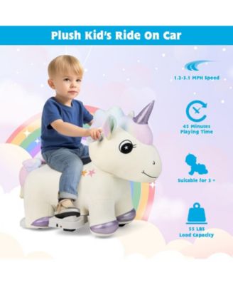6V Electric Animal Ride On Toy with Music and Handlebars
