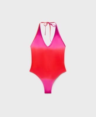 MANGO - Women's Leopard Print Swimsuit