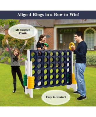 3.5 Feet Tall Jumbo 4-to-Score Giant Game Set with 42 Jumbo Rings