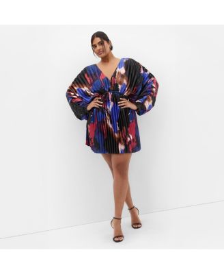 Plus Size Chloe Geometric Print Mini Dress