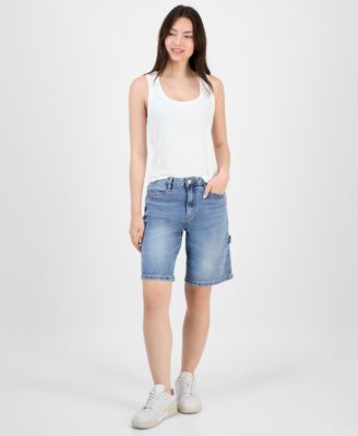 Juniors' High-Rise Denim Jorts