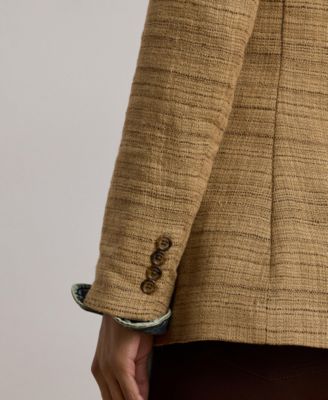 Women's Herringbone Linen-Blend Tweed Blazer