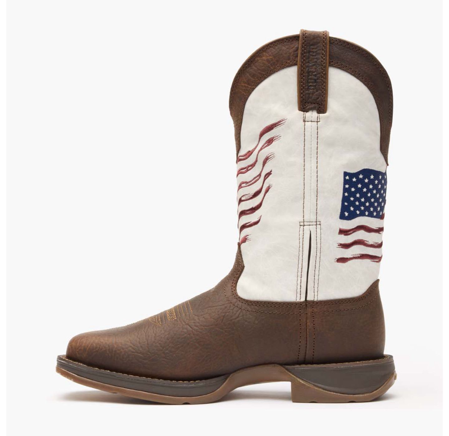 Мужские ботинки Durango Rebel by Distressed Flag Embroidery Western Boot, цвет: Коричневый / Белый — фото 5