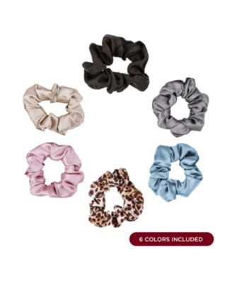 100% Silk Oversized Hair Scrunchies 6-Pack