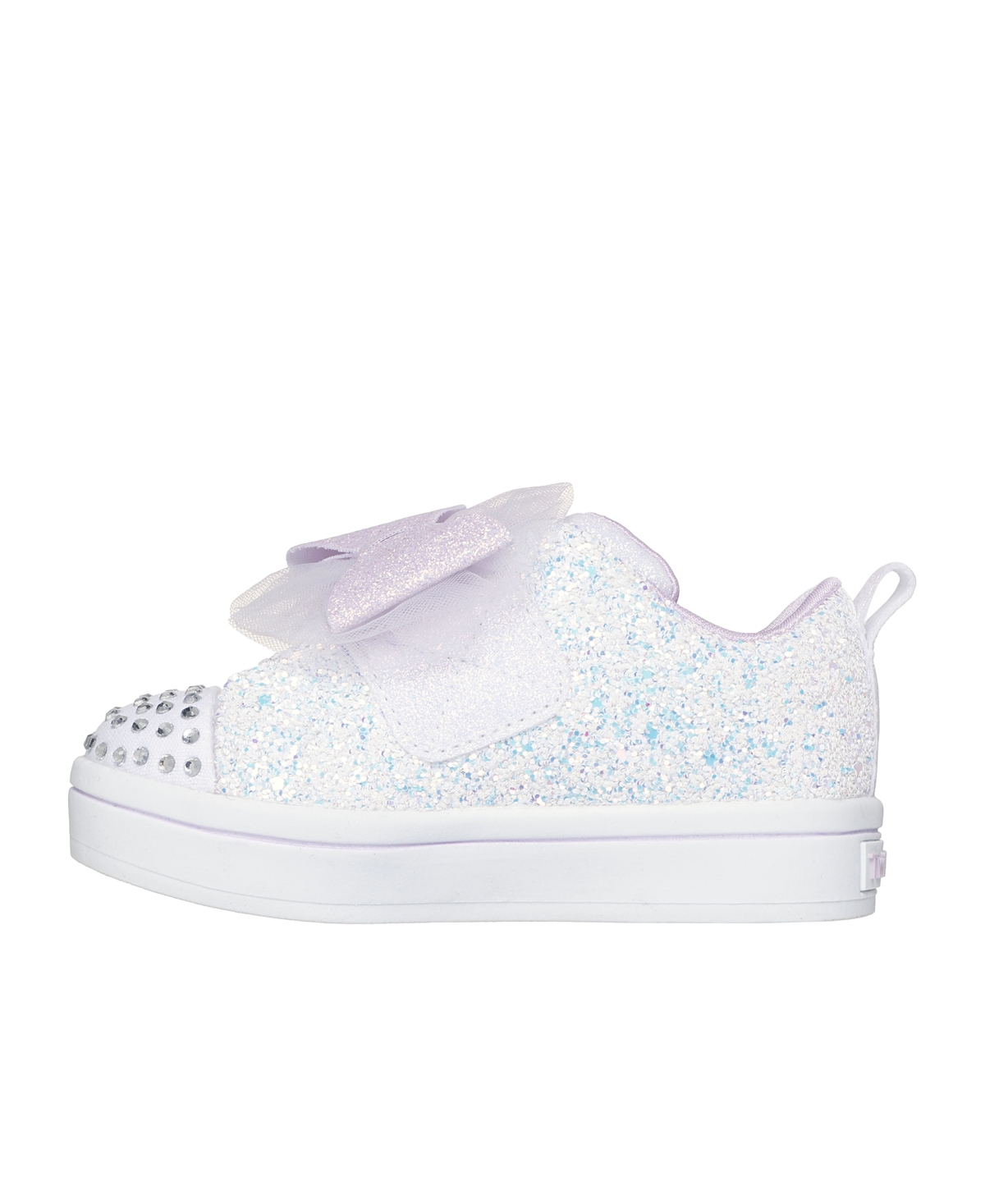 Skechers Toddler Girls Twinkle Toes: Twi-lites 2.0 Sweetie Bow Fastening Strap Casual Sneakers From Finish Li