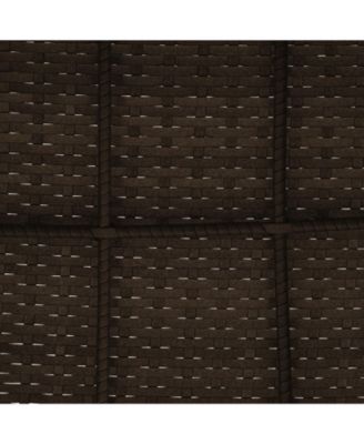 4 Piece Patio Rattan Conversation Set with Cozy Seat Cushions-Beige