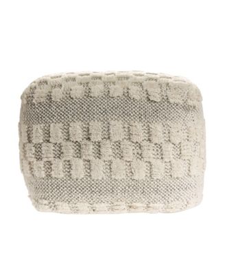 Upholstered Wool Ottoman for Footrest and Stylish Living Room Seating