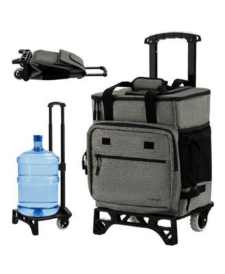 50-Can Large Leakproof Rolling Cooler with Detachable Bottom Plate