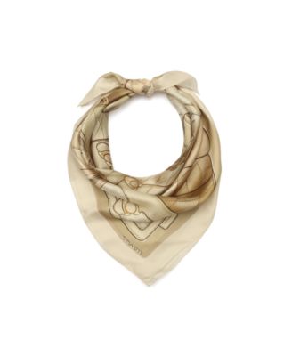 Stacked Tabby Bags Print Silk Square Scarf