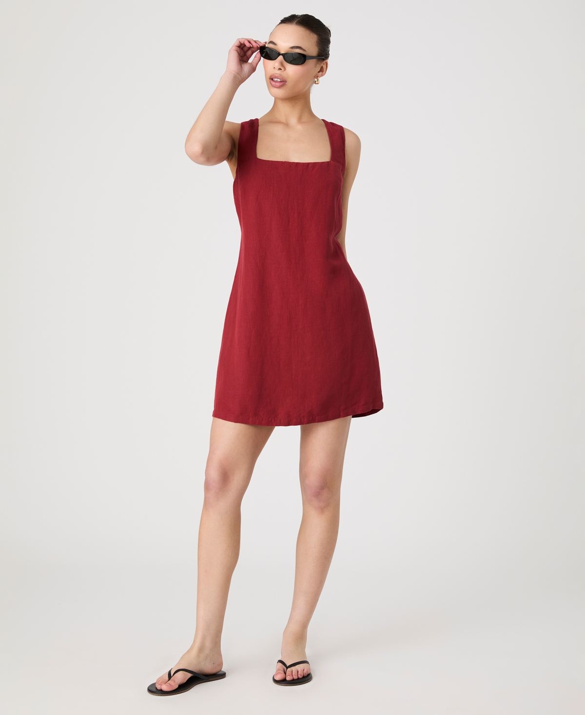 French Connection Birdie Square Neck Minidress