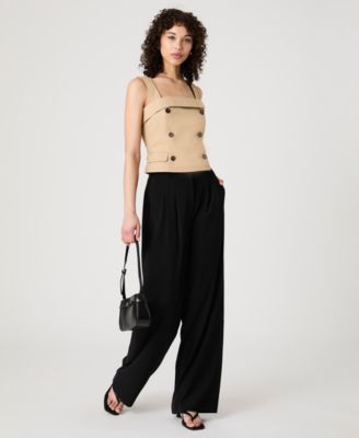 Women's Lightweight Cotton Sleeveless Trench Top